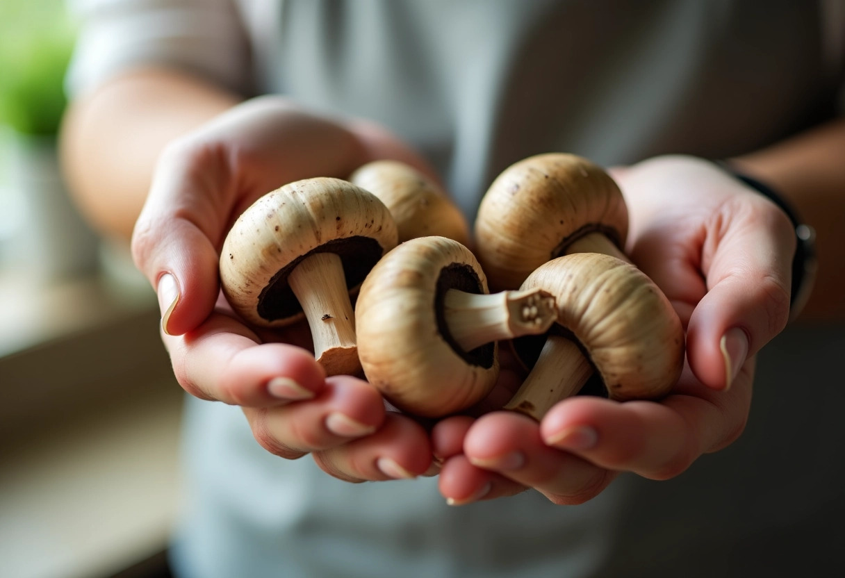 champignons paris périmés